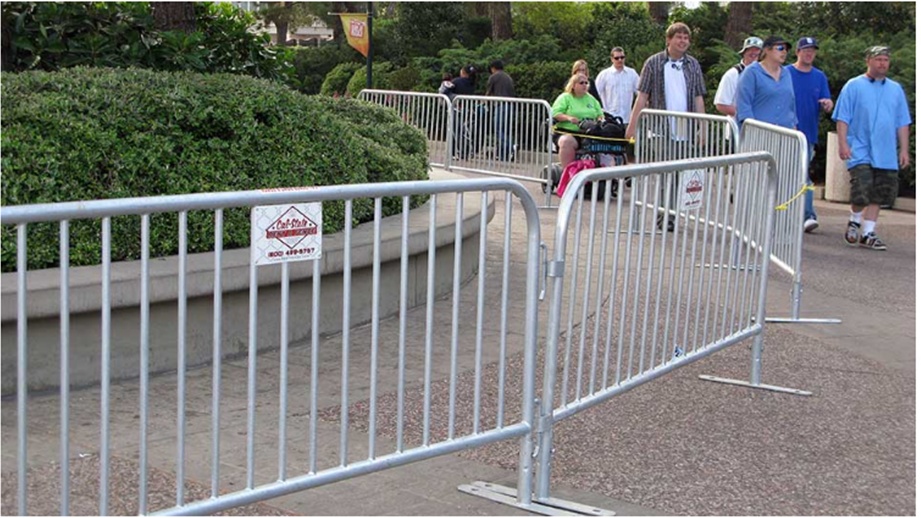 1100mm x 2200mm crowd Control Barriers For Event Weight 18kg Outer Frame 25mm upright 20mm 10