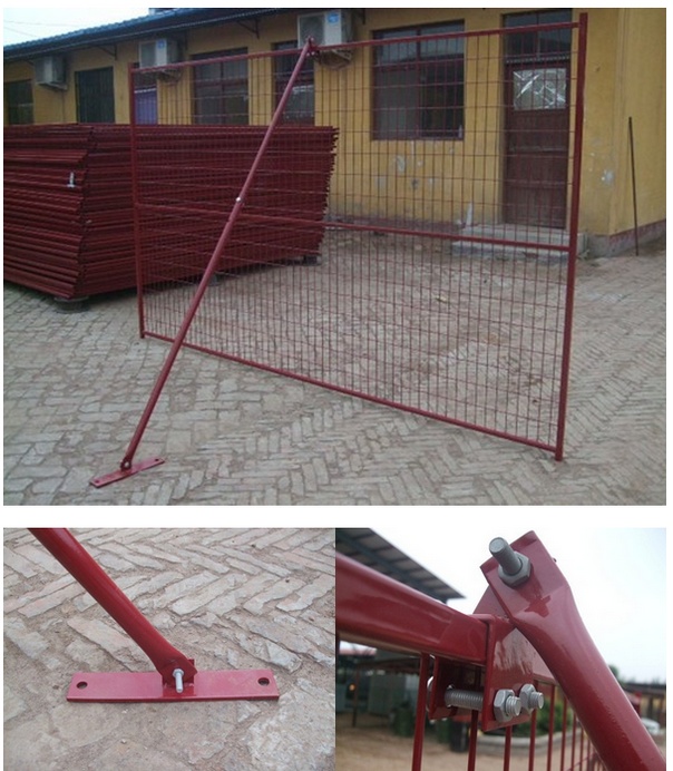 Steel mesh is used as temporary fence to mark boundaries of